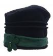 chapeau noir et vert