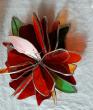 Fleur déco rouge/orange à poser ou à accrocher, sertissage Tiffany
Pu signée disponible