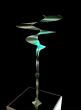 Verretige  - haut. 98 cm ; diamètre du vortex env. 46 cm ; pied de 8 cm de côté.