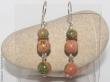 boucles d'oreilles unakite et argent par Nathalyne