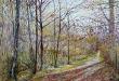 HUILE SUR TOILE : L'ALLEE BUISSONNIERE