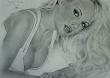 Paméla Anderson Fusain sur Papier 50x70 Prix 520  Euros