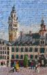 Grand place Lille; Mosaïque de tesselles de pâte de verre de 30x20 cm dans cadre céramique et bois de 30x40 cm.