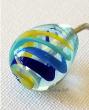 Perle spirale multicolore enrobée verre de Murano.(2cm)