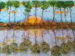 Les reflets. Peint sur et sous verre.70x50cm