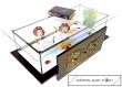 Table basse aquarium ANTIKOR