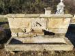 réf 311 - Fontaine en pierre

Auge: Long 205cm 
48cm larg x 23cm haut

Trumeau :205cm Long 
104cm Haut