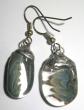 Boucles d'oreilles Mousse en verre serti sur étain