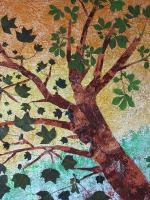 50. VIEUX COUPLE D'ARBRES - Ecorce de bouleau - Tulipier de Virginie - Marronnier - 80/70cm. , NICOLE BOURGAIT THIERRY LE SET DES FLEURS
