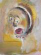 petite figure, acrylique et collage sur carton, 40x30 cm