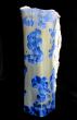 Vase bleu avec écume de mer en porcelaine cristallisé