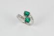 Bague or émeraude et diamants