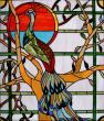 Vitrail en verres colorescents en remplacement des briques de verre