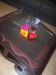 Table basse en carton (+plaque de verre)