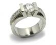 Solitaire platine diamants - Niederländer joailliers