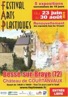 FESTIVAL D'ARTS PLASTIQUES BESSE SUR BRAYE , NICOLE BOURGAIT THIERRY LE SET DES FLEURS