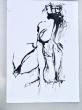 Performance du lundi 22 mai 2023 encre plume de mouette (35X25 cm)