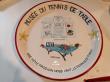 Grand plat sur le thème du ping pong