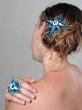 Broche et bague étoile Bleue