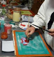 Peinture naturelle à la caséine... avec du fromage blanc! , Martine Sezer, Artiste plasticienne