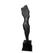 Désir, sculpture en ardoise socle bois