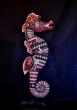 description HIPPOCAMPE acier et mosaïque Hauteur 1M20