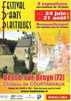 FESTIVAL D'ARTS PLASTIQUES : BESSE SUR BRAYE (72) , NICOLE BOURGAIT THIERRY LE SET DES FLEURS