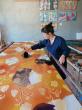 Pépinière Métiers d'art - les fils d'émilie, atelier textile, peinture sur soie, peint main velours.