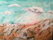 Pétrichor. Une douce pluie arrive enfin sur un sol sec qui,doucement, renaît à la vie. 50x70cm