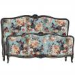 lit louis XV tapissé, tissu JP Gaultier