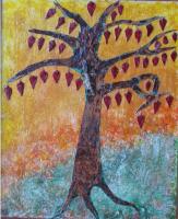 41. ARBRE AUX LANTERNES.  Ecorce de bouleau - Cônes de Cèdre du liban (35cm/45 cm) , NICOLE BOURGAIT THIERRY LE SET DES FLEURS