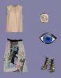 Jupe droite imprimée en néoprène aux couleurs éclatantes! Jupe : Kin'noTé, Sandales Manoukian, Sac ASOS, Bracelet La fille des fleurs, Top Miu Miu