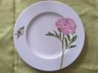 assiette plate pivoine