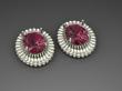 pair B.O.  grenat 8 x 6mm

