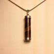 pendentif tube écaille argent