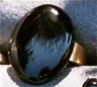 bague big véritable pierre fine : onyx