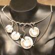 Collier nénuphar en argent  950/1000