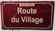 plaque de rue émaillée 45 x 25 cm - bords chanfreinés - nom de ville dans le liseré