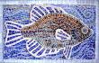 Poisson    Fresque murale 53*34 cm :: Grès émaillé 