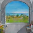 Vue sur le jardin N° 20  100X100 Huile 280 Euros