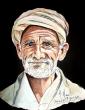Titre : Le paysan.
Aquarelle et encre.