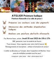 Atelier peinture ludique , Martine Sezer, Artiste plasticienne