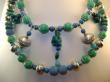 COLLIER CHARYBDE-chrysoprase et turquoise africaine