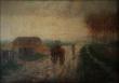 Avant restauration
Paysage de campagne
XXème siècle 
Huile sur toile 
Impressionniste 
Peintre Carl Eugène Mulertt (1869-1963) 