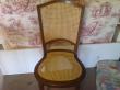dossier et assise refaite en cannage traditionnel ( dossier est refait en chevillé collé)