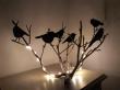Oiseaux en pin sur branche de lierre vernis éclairage led
70 cm de l 30 cm de h 70 €