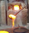 Verre en fusion avant moulage