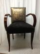 Fauteuil Bridge Tissu Jab velours et lin plastifié
