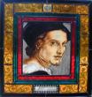 portrait d'après un sujet renaissant; verres antiques et grisailles