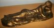  méditation - plâtre +patine bronze : 45x20cm
